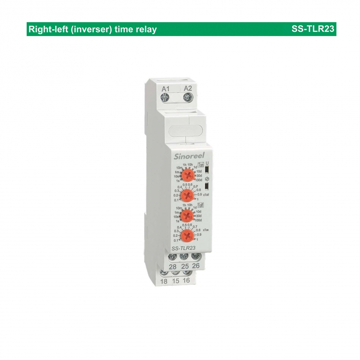 (027) Right-left (inverser) time relay SS-TLR23