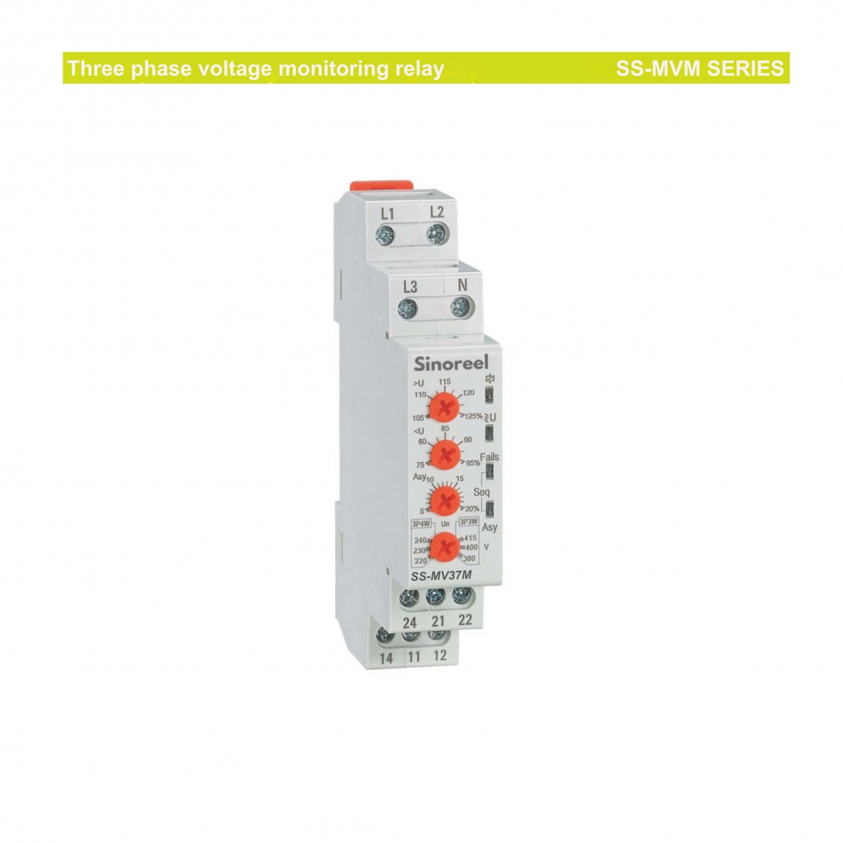 (086) Three phase voltage monitoring relay SS-MVM SERIES Sinoreel